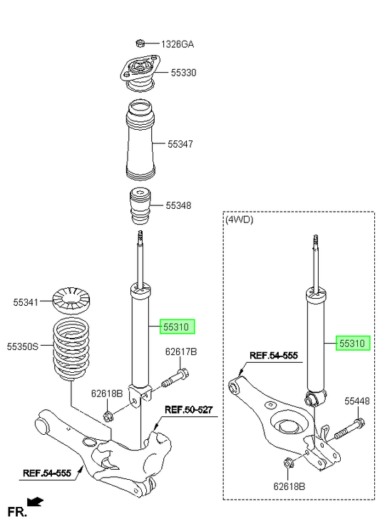 Amortiguador Tras. Orig. Para Hyundai Tucson 2011-2014