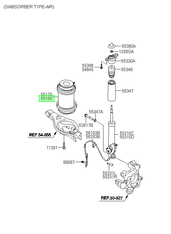 Amortiguador Neumati Orig. Para Hyundai Equus 2013-2017