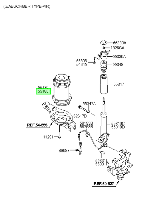 Amortiguador Neumati Orig. Para Hyundai Equus 2013-2017
