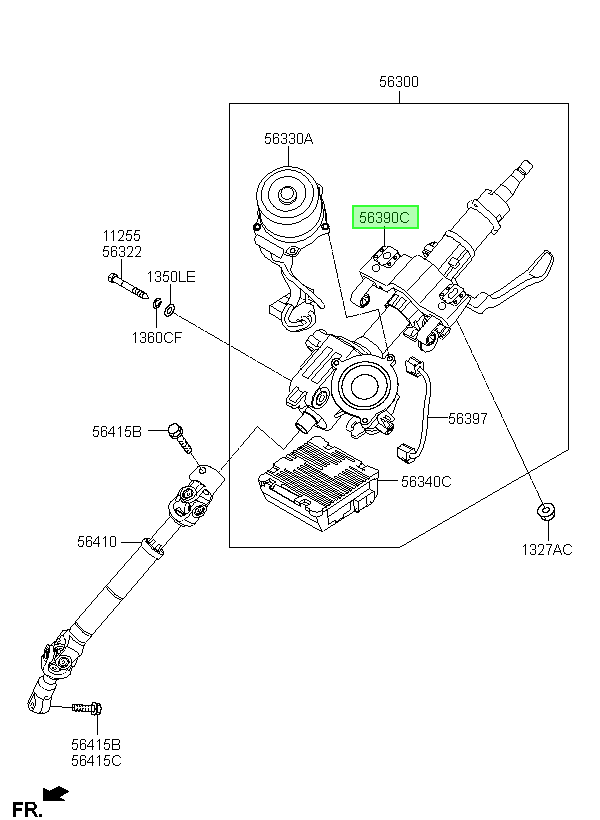 Columna Dirección Original Para Hyundai Veloster 2011-2015