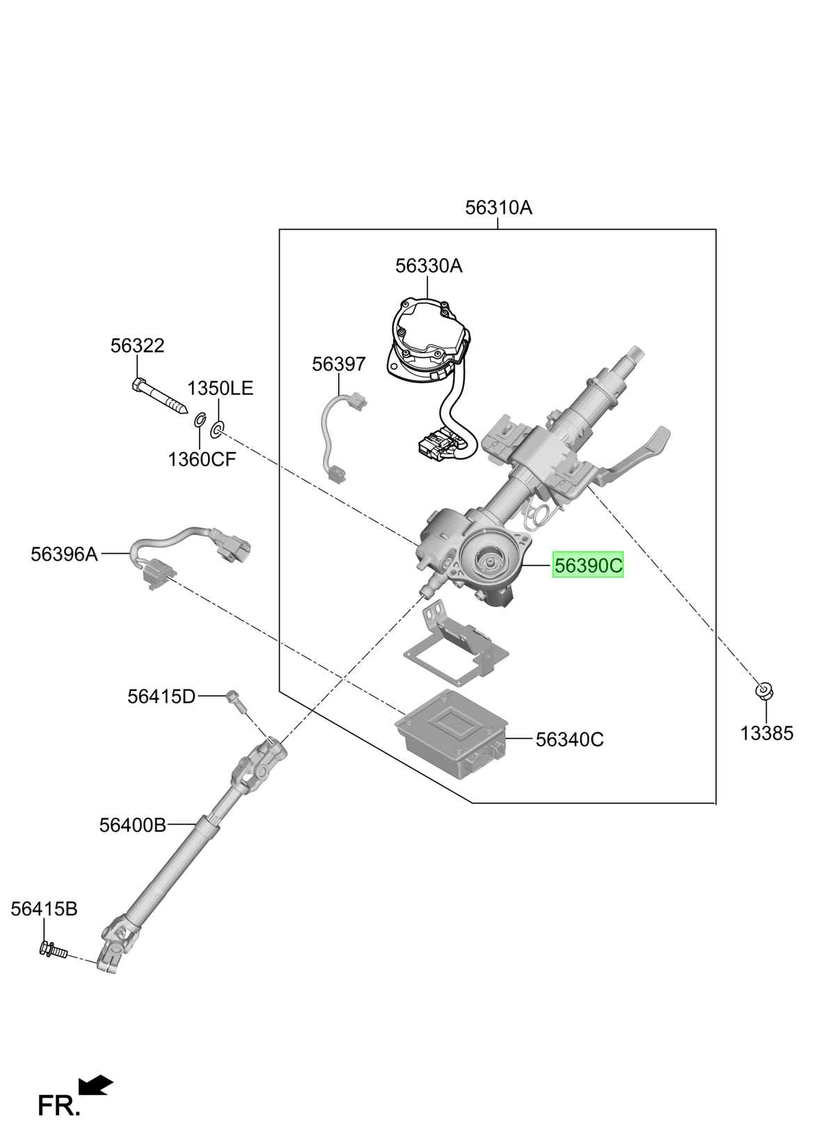 Conj. Columna Y Eje Orig. Para Hyundai Tucson Desde 2015