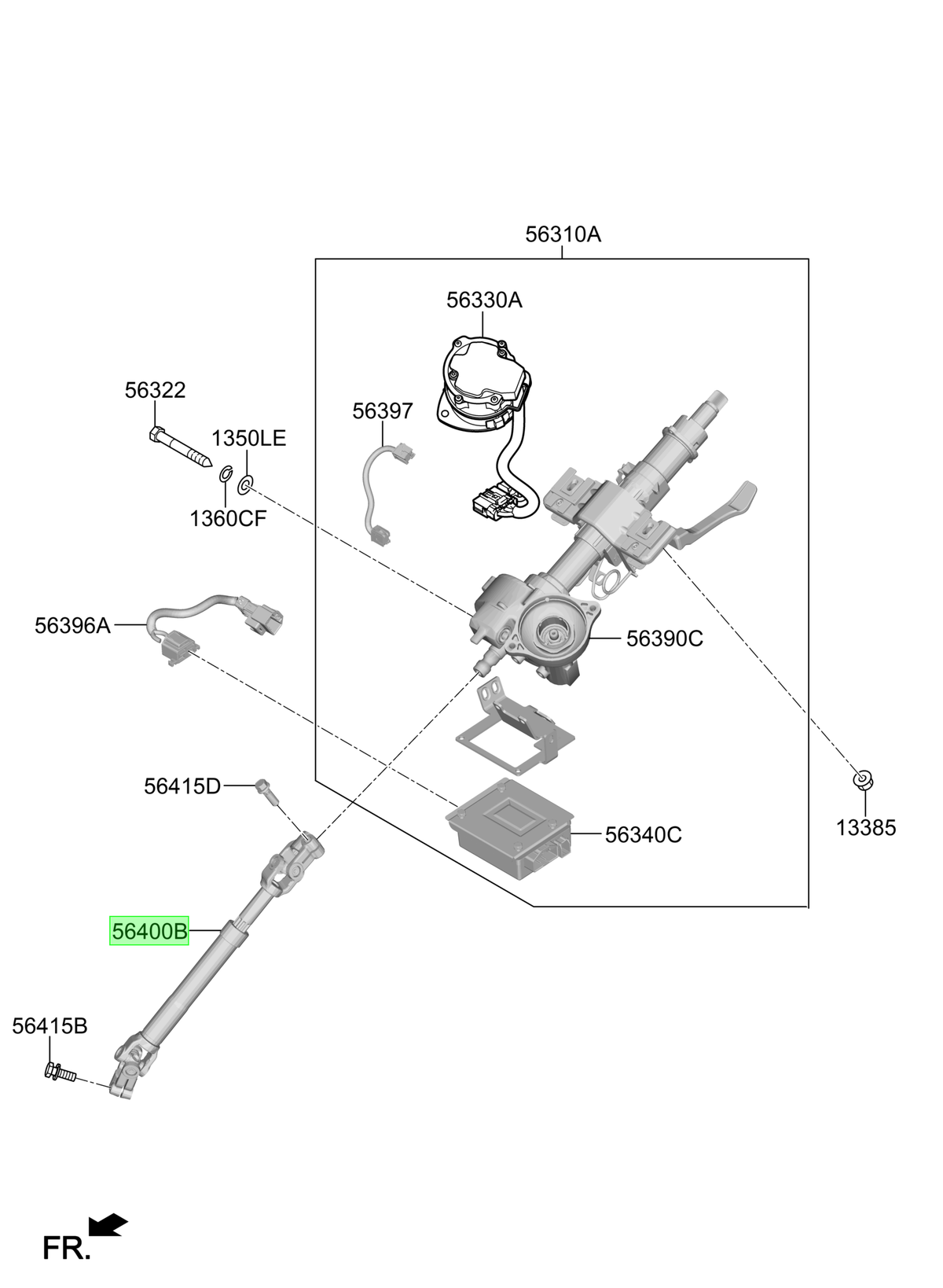 Cardanica Direccion Orig. Para Hyundai Tucson Desde 2015
