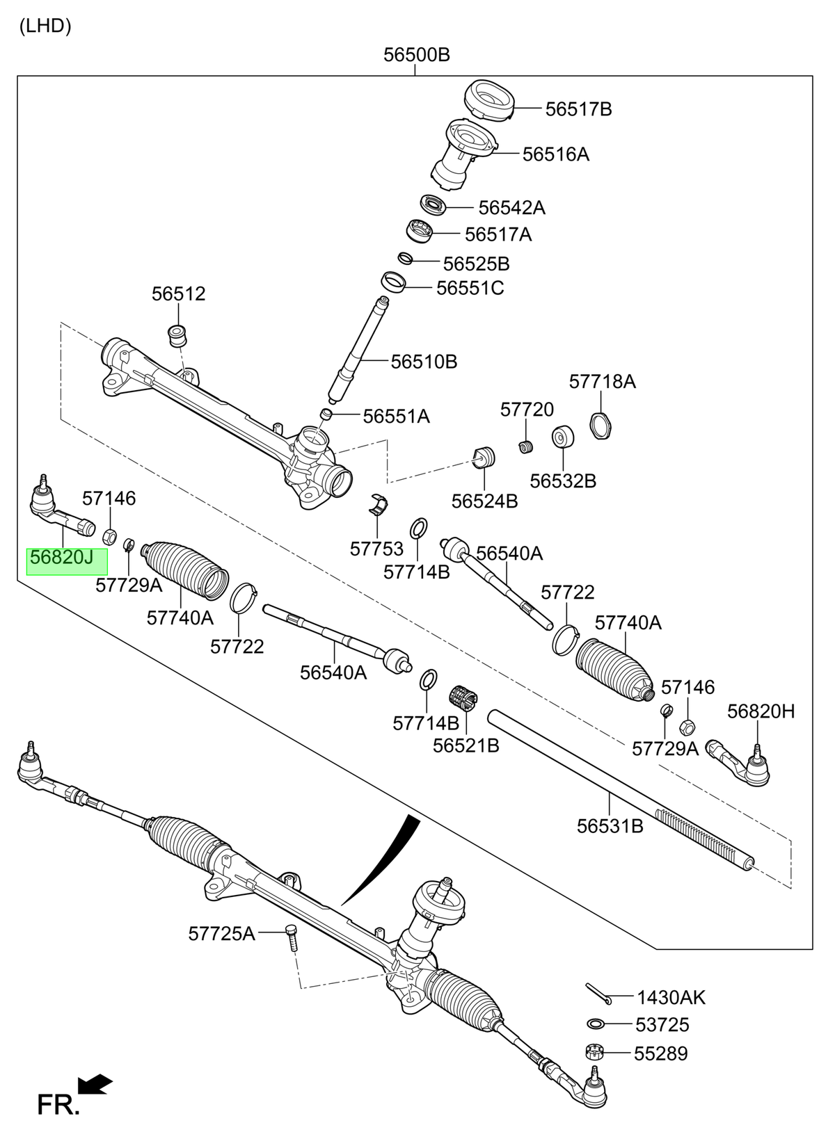 Terminal Dirección Der. Original Para Hyundai Kona 2018-2025