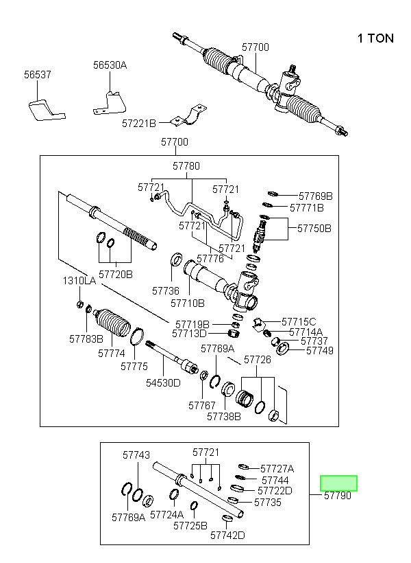 Kit Reparación D/hidr. Original Para Hyundai H1 1993-2007