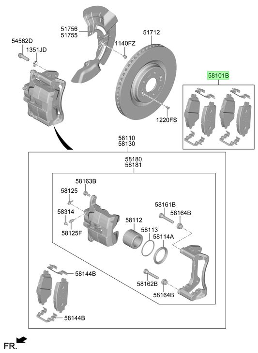 Pastilla Freno Original Para Kia Sorento 2020-2025