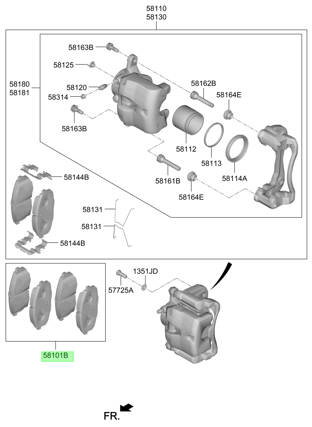 Pastillas De Freno D Orig. Para Hyundai I30 Desde 2018