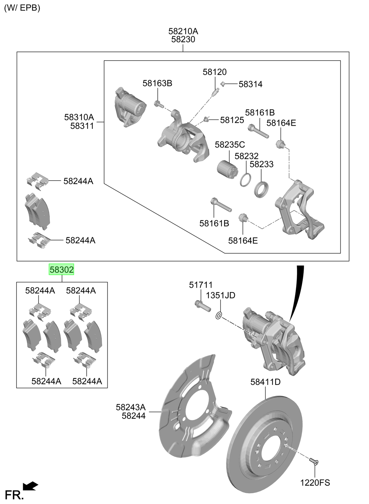 Pastilla Freno Original Para Hyundai Tucson 2024-2025