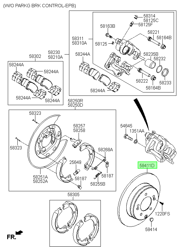 Disco De Freno Tras. Orig. Para Hyundai Sonata Desde 2015