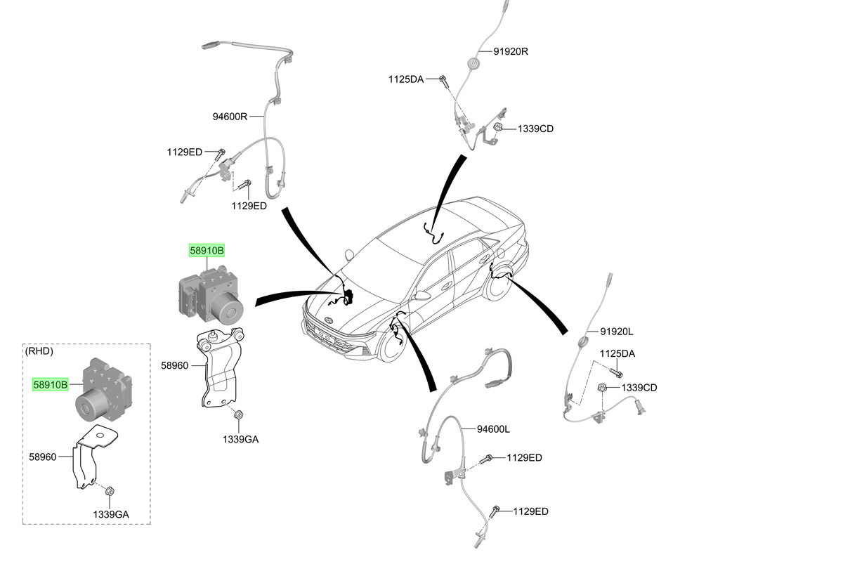 Módulo Abs Original Para Hyundai Accent 2023-2025
