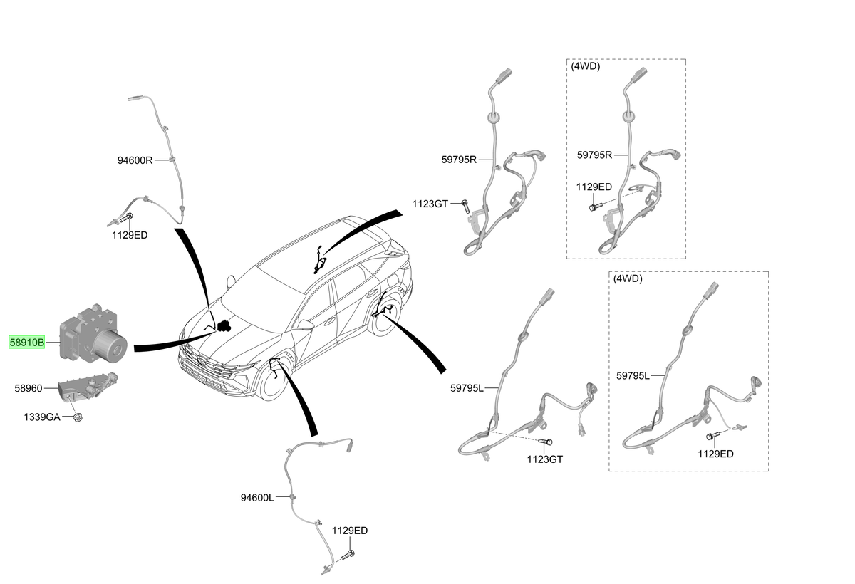 Módulo Abs Original Para Hyundai Tucson 2024-2025