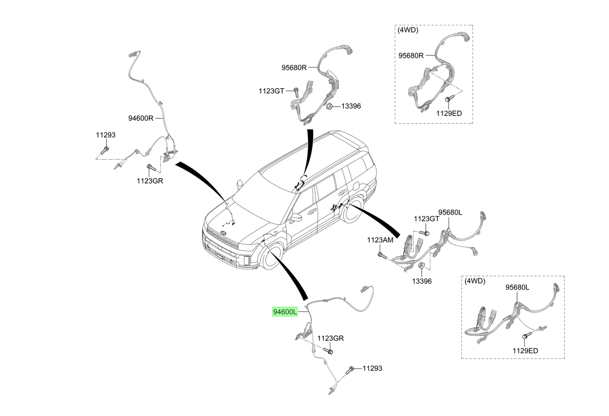 Sensor Abs Del. Izq. Lh Original Para Hyundai Santa Fe