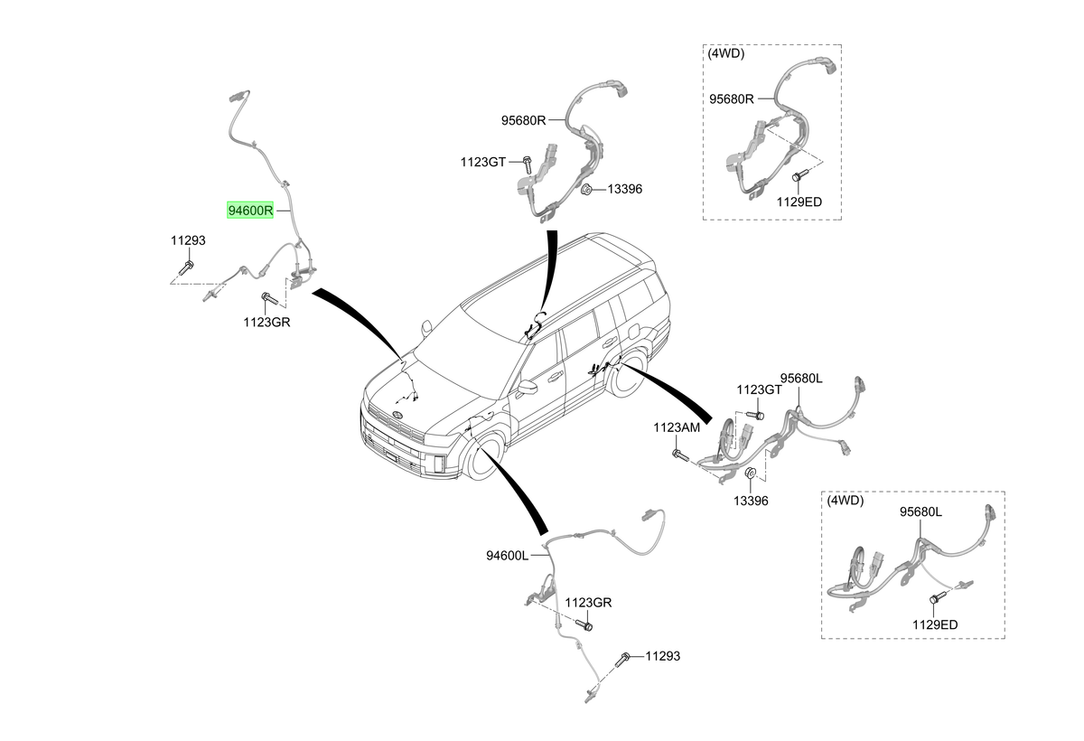 Sensor Abs Del. Der. Rh Original Para Hyundai Santa Fe