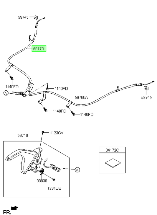 Piola De Freno Rh Original Para Hyundai Accent 2017-2024
