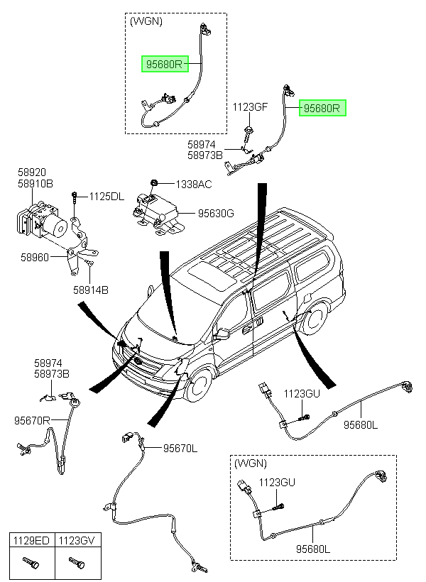 Sensor Abs Rueda Dh Tras. Orig. Para Hyundai H1 Desde 2007