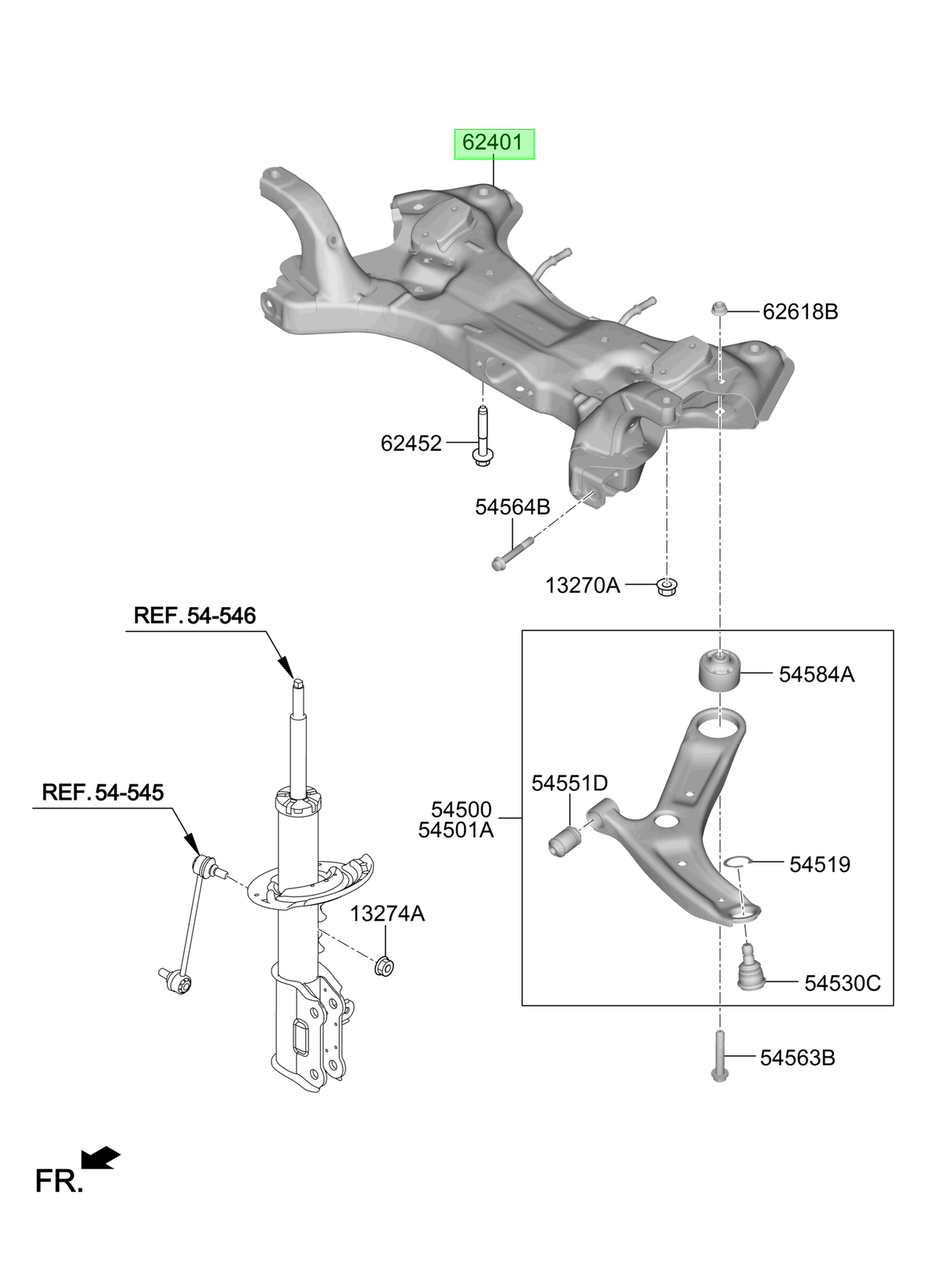 Travesaño Original Para Hyundai Atos 2019-2023