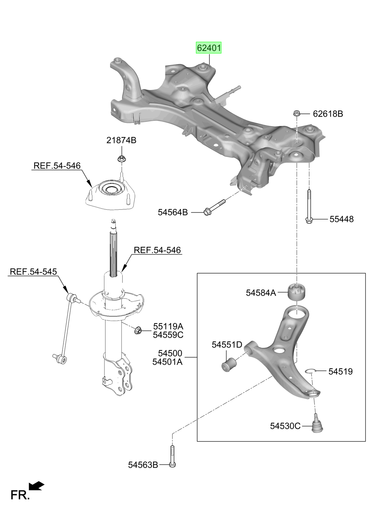 Travesaño Original Para Hyundai Creta 2020-2025