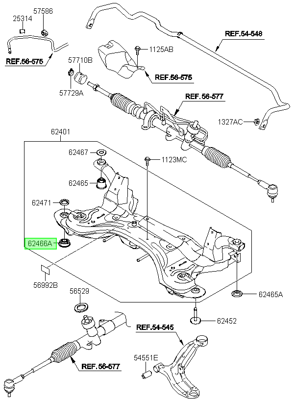 Buje Montaje Cabina Original Para Hyundai Getz 2002-2011