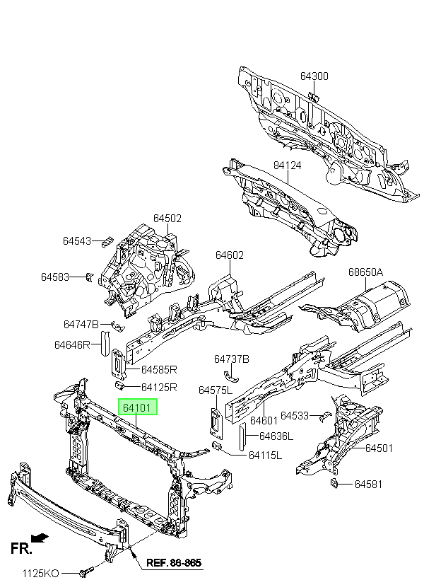 O-frontal Orig. Para Hyundai Santa Fe 2013-2018