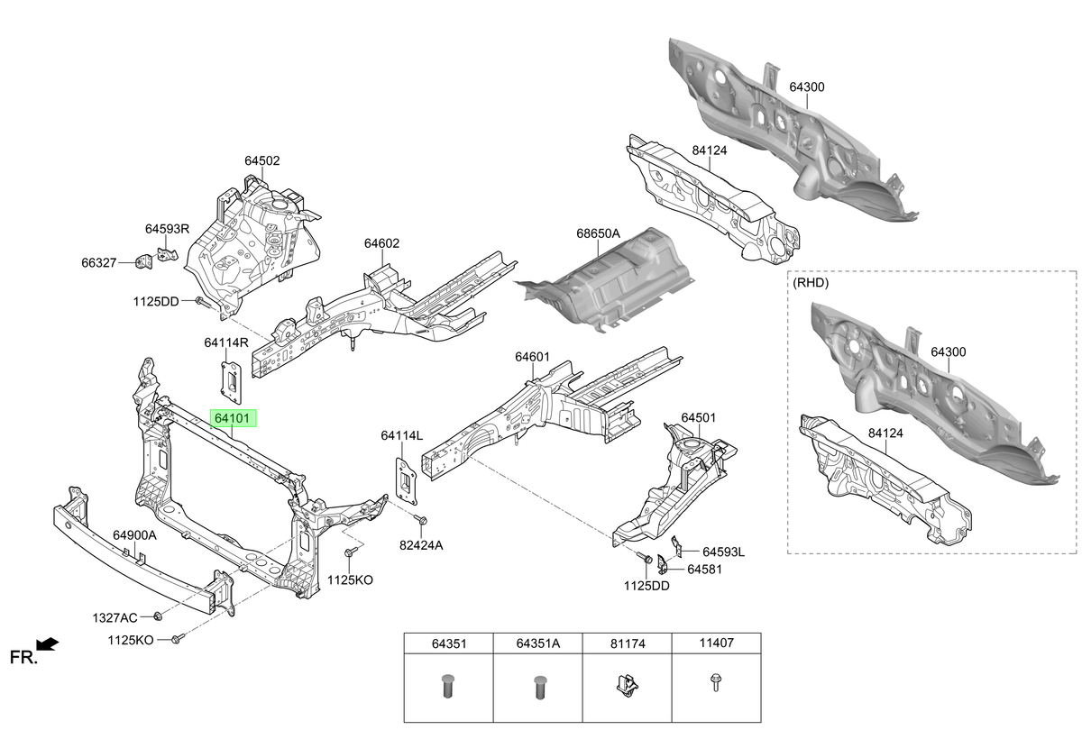 OEM 64101D3000 catalogo