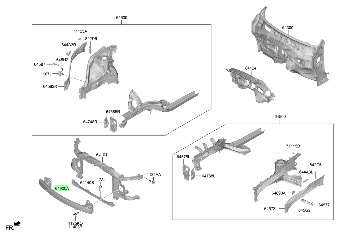 Refuerzo Parachoque Del. Orig. Para Hyundai Kona 2023-2025