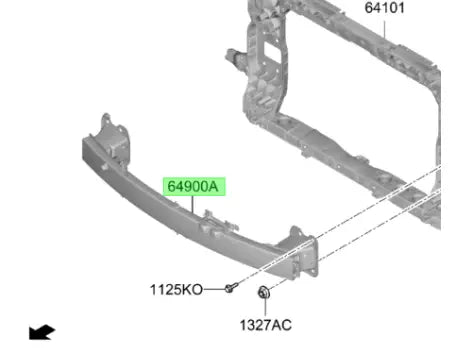 Refuerzo Parachoque Del Para Hyundai Tucson 2021-2024 Orig.
