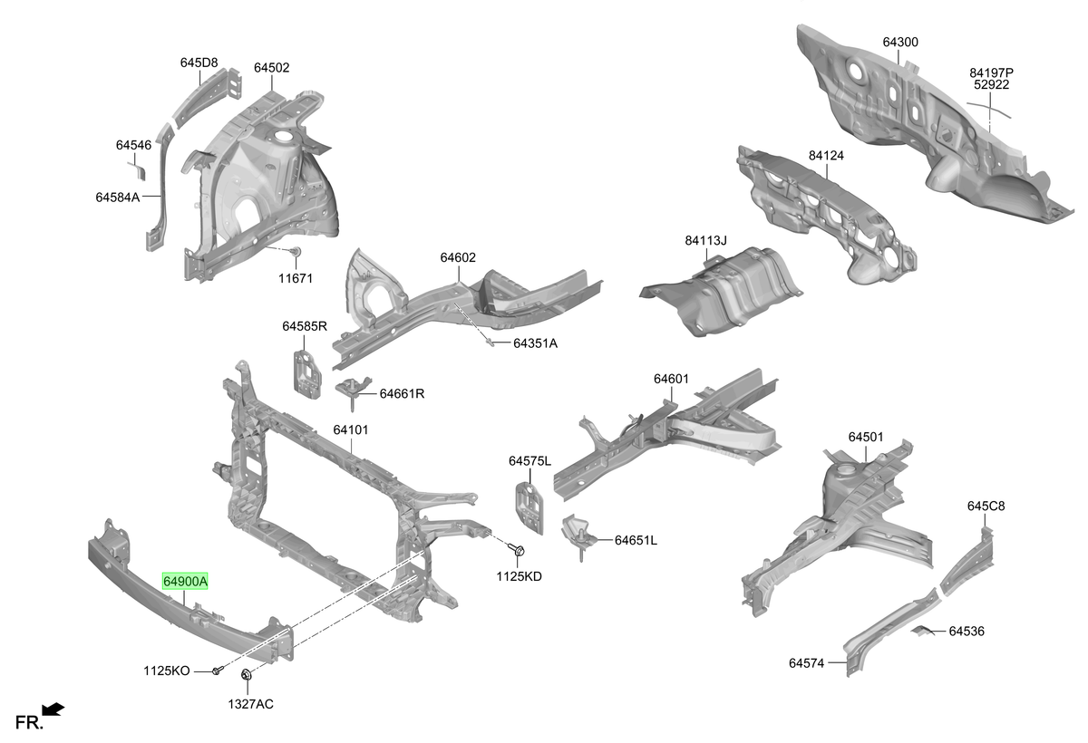 Refuerzo Parachoque Del. Orig. Para Hyundai Tucson 2024-2025