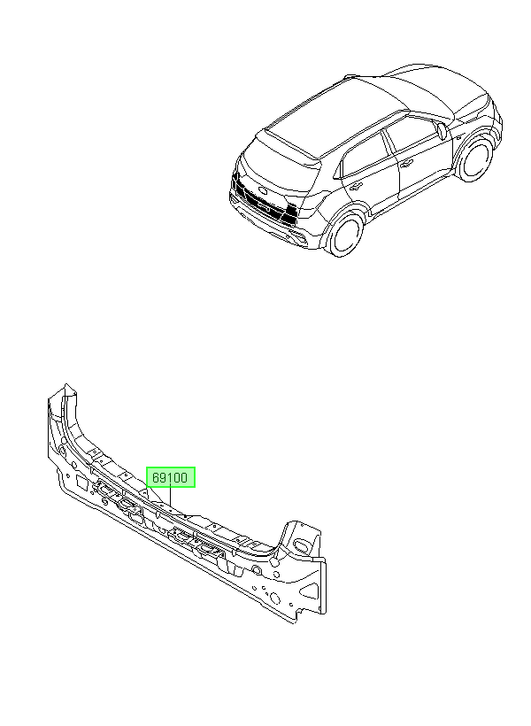 Panel Tras. Orig. Para Hyundai Creta Desde 2016
