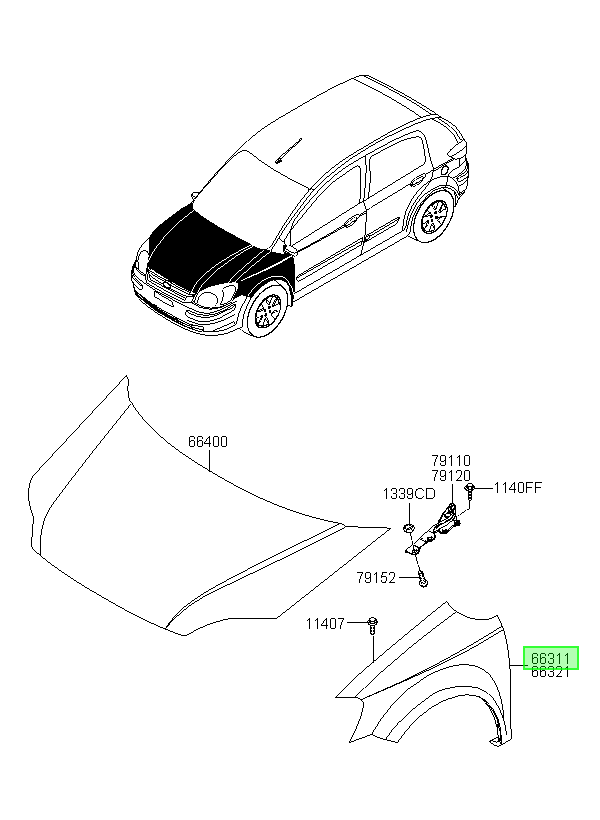 Tapabarro Izq. Original Para Hyundai Getz 2002-2011