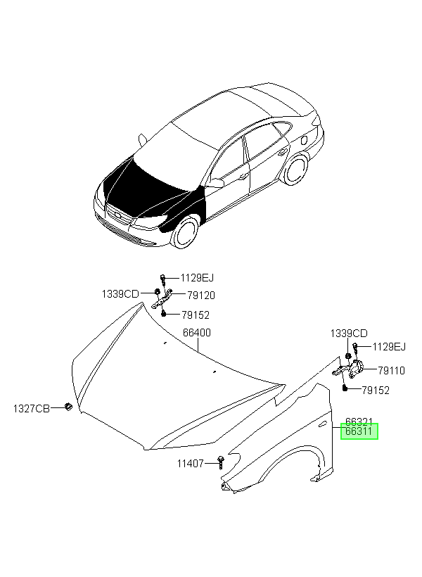 Tapabarro Original Para Hyundai Elantra 2006-2015