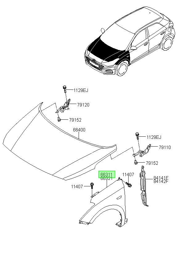 Tapabarro Del. Izq. Original Para Hyundai I20 2014-2022