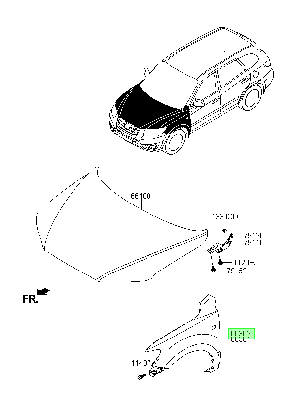 Tapabarro Del. Der. Original Para Hyundai Santa Fe 2009-2013