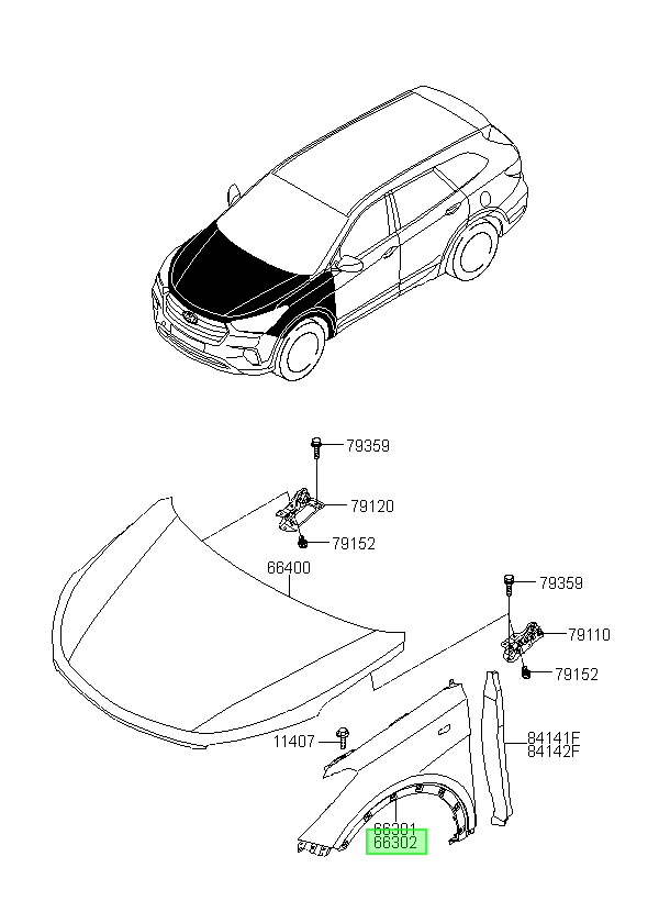 Tapabarro Original Para Hyundai Santa Fe 2013-2019