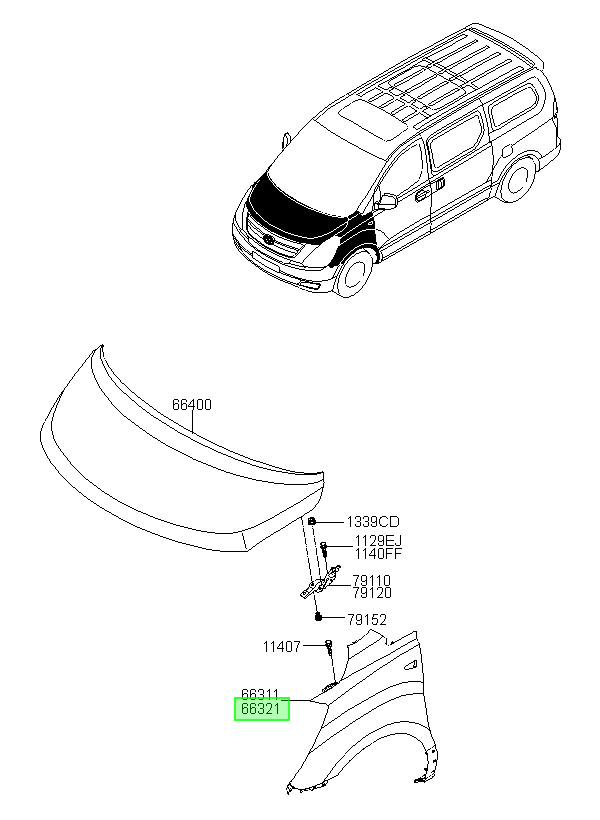 Tapabarro Del. Der. Original Para Hyundai H1 2007-2019