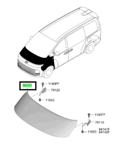 Capot Para Hyundai Staria desde 2019 Original