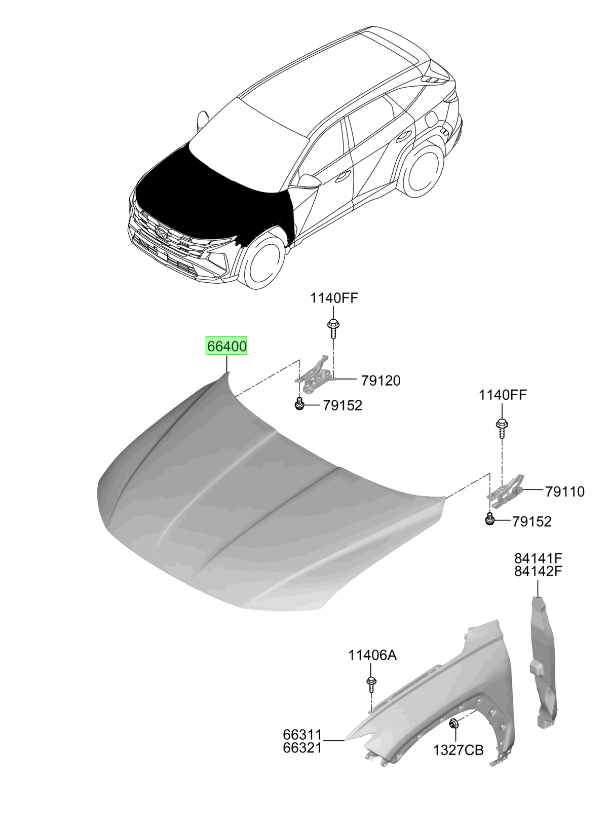 Capot Original Para Hyundai Tucson 2024-2025
