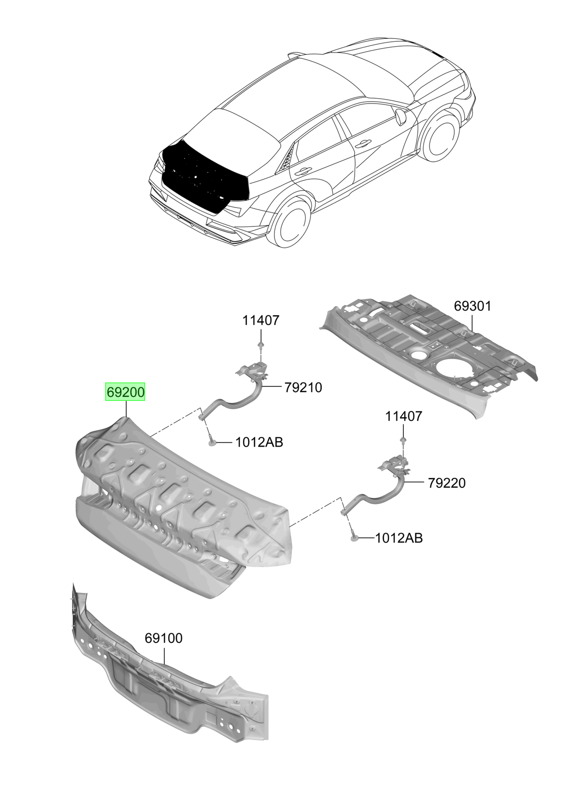 Maleta Original Para Hyundai Elantra 2020-2025