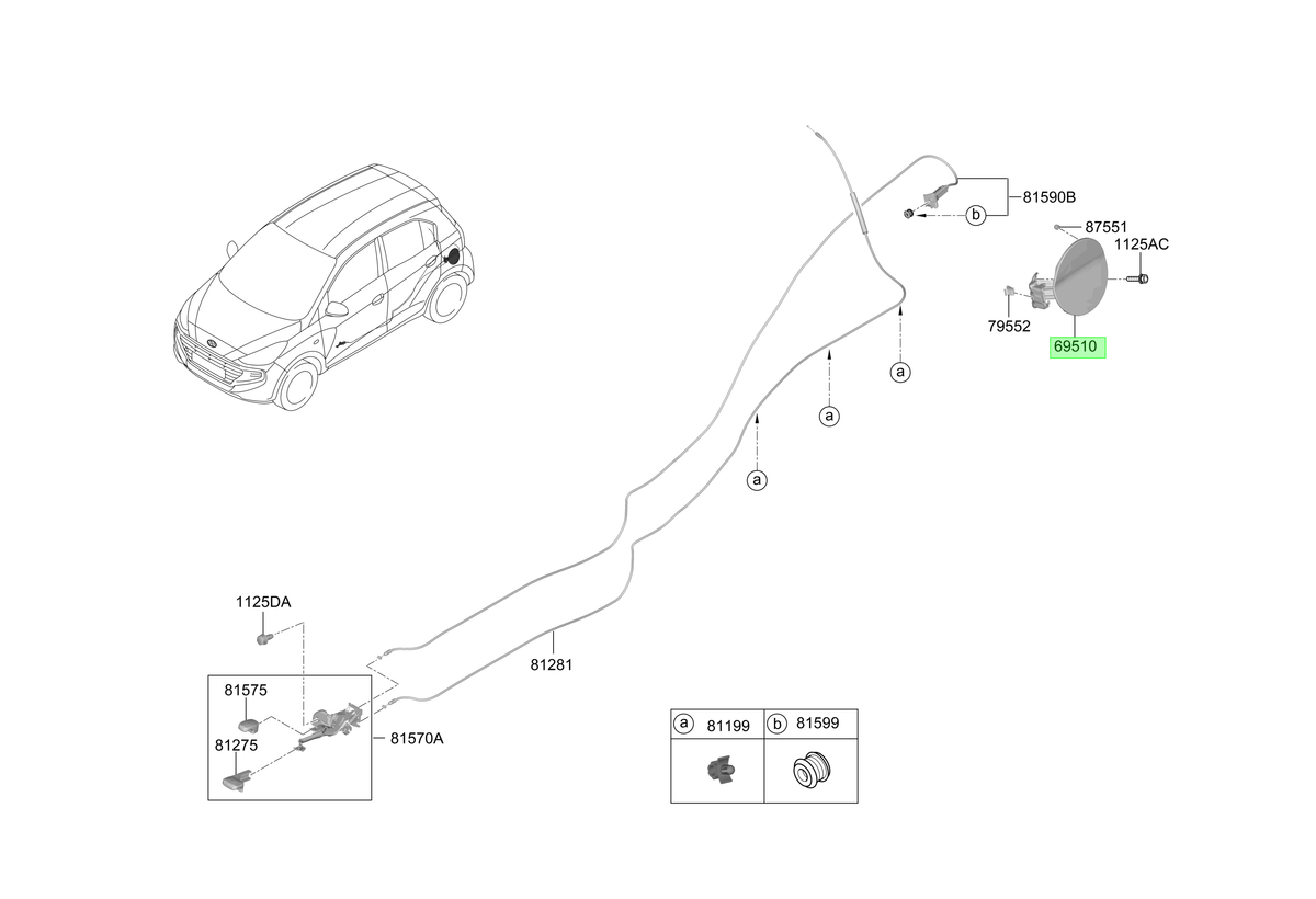Tapa De Bencina Orig. Para Hyundai Atos Desde 2020