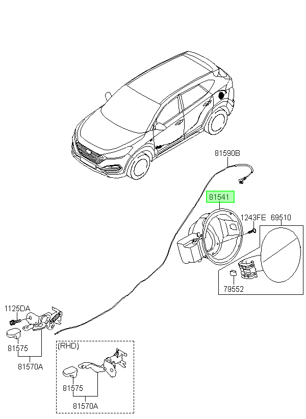 Caja Llenado De Comb Orig. Para Hyundai Tucson Desde 2015
