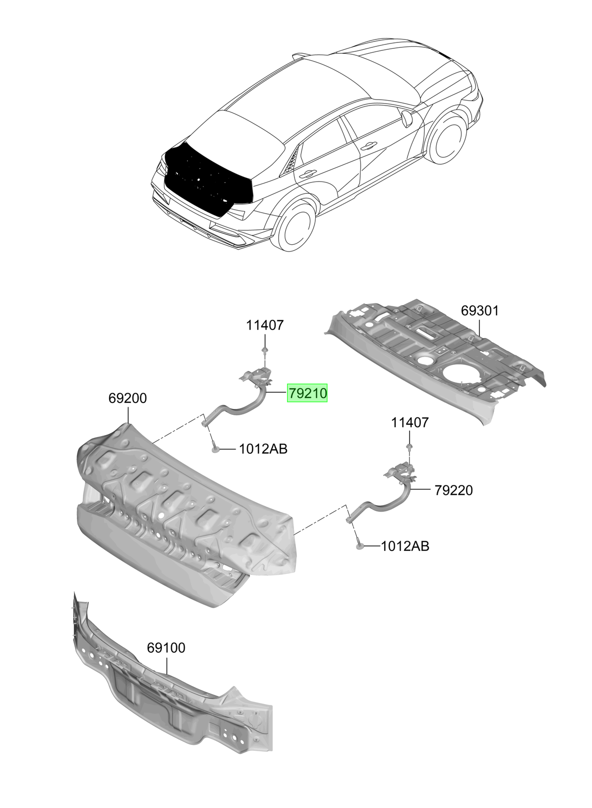 Bisagra Lh Original Para Hyundai Elantra 2020-2025