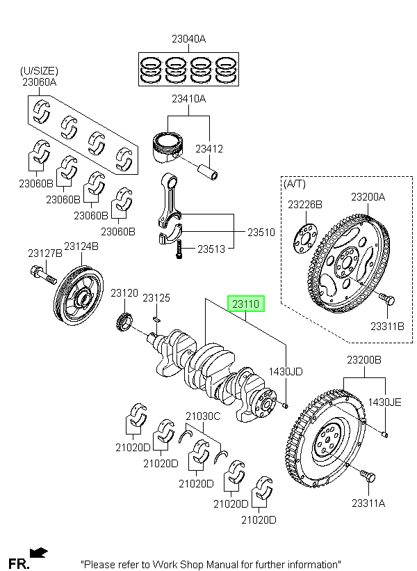 Cigüeñal Original Para Hyundai I20 2018-2025