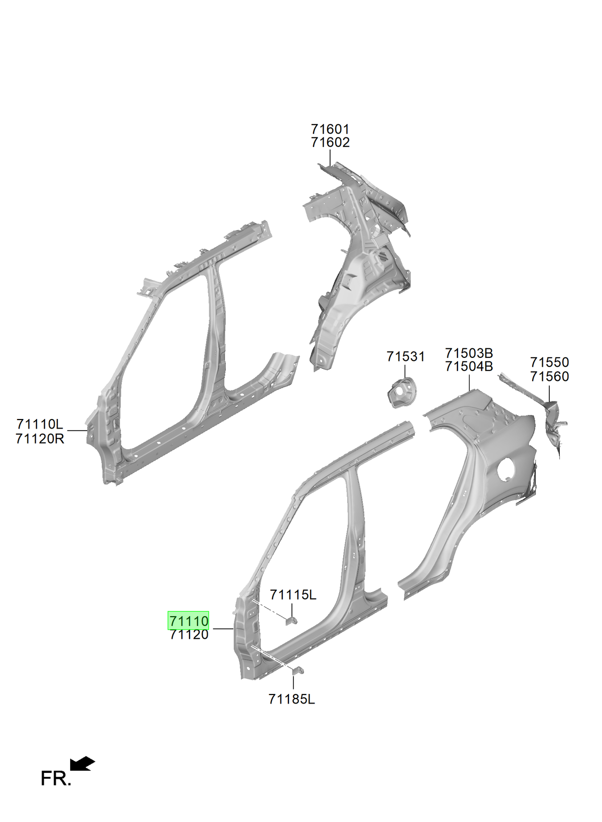 Pilar Del. Izq. Lh Original Para Hyundai Creta 2021-2025