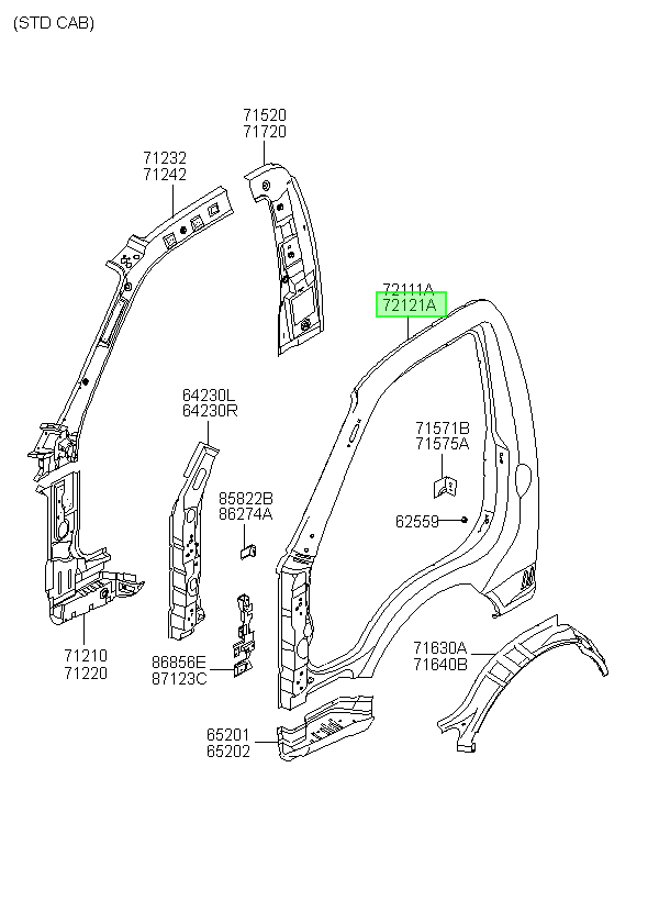 Marco Rh Original Para Hyundai H1 2006-2025