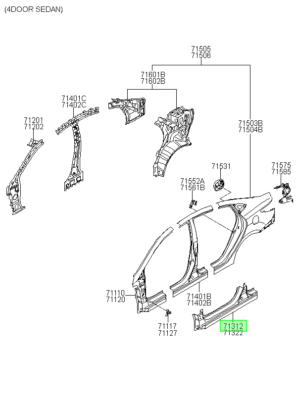 Zócalo Izq. Lh Original Para Hyundai Accent 2010-2020