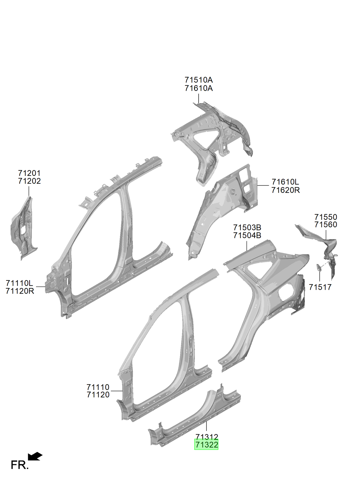 Zócalo Der. Rh Original Para Hyundai Tucson 2021-2025