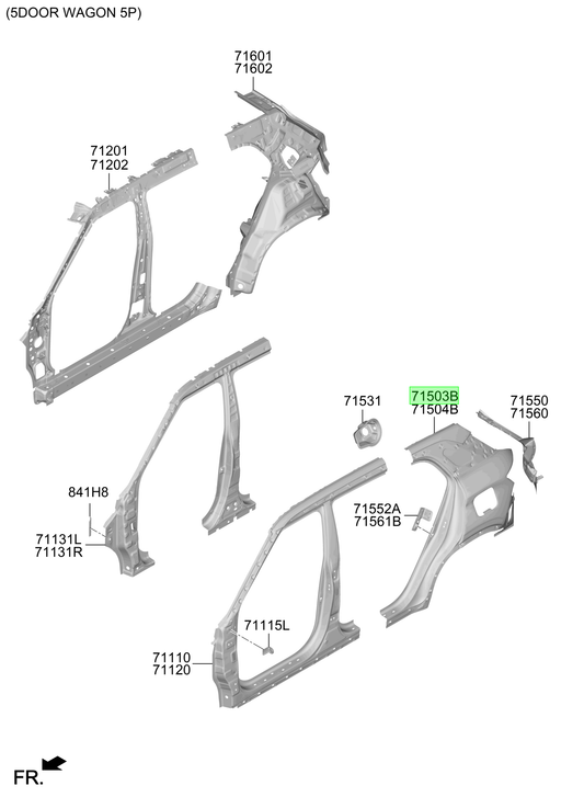 Panel Costado Tras. Izq. Lh Original Para Hyundai Creta