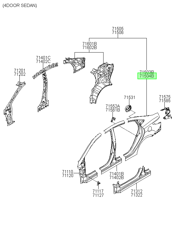 Costado 2011/ Tras. Rh Orig. Para Hyundai Accent Desde 2011