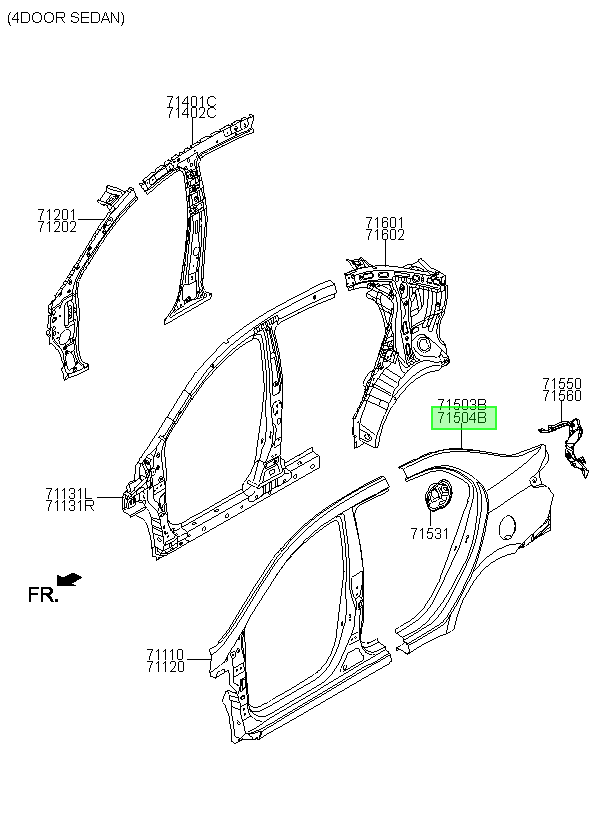 Costado Der. Rh Orig. Para Hyundai Grand I10 Desde 2014