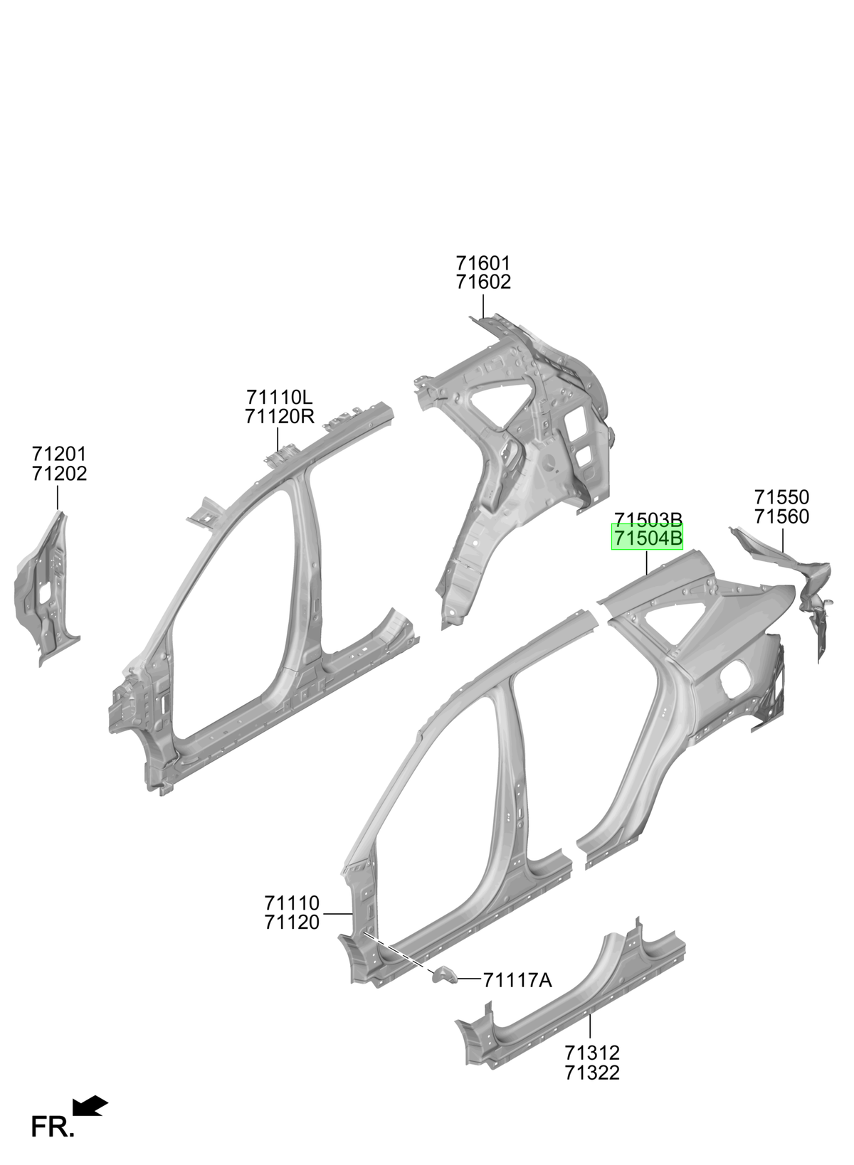 Panel Costado Original Para Hyundai Tucson 2024-2025
