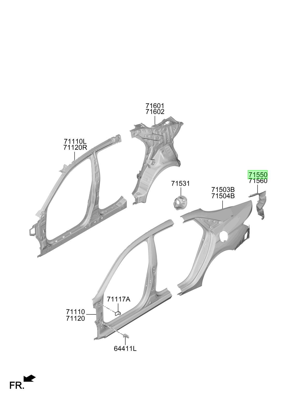Foco Tras. Izq. Lh Original Para Hyundai Accent 2023-2025