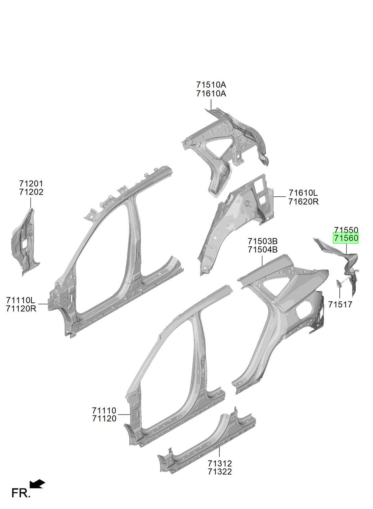 Extensión Cuarto Tras. Der. Rh Original Para Hyundai Tucson
